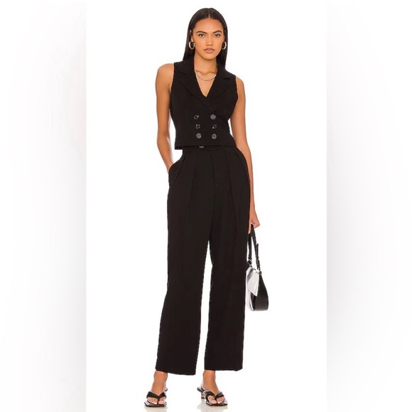 Free People Pants - NEW Free People Gabbie 2 Piece Vest Suit Set Size 6